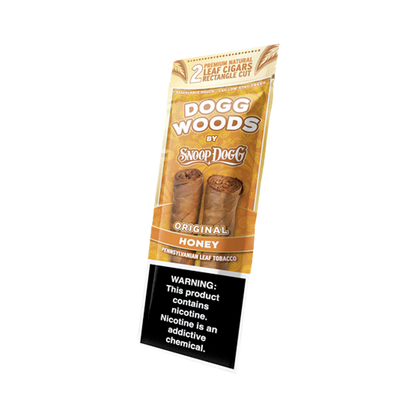 Dogg Woods Natural Leaf Cigars (Honey)- 2pk for Wholesale