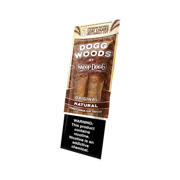 Dogg Woods Natural Leaf Cigars (Natural)- 2pk for Wholesale