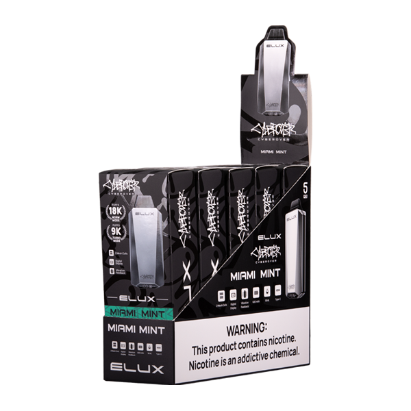 Miami Mint ELUX Cyberover Vape 5-Pack for Wholesale