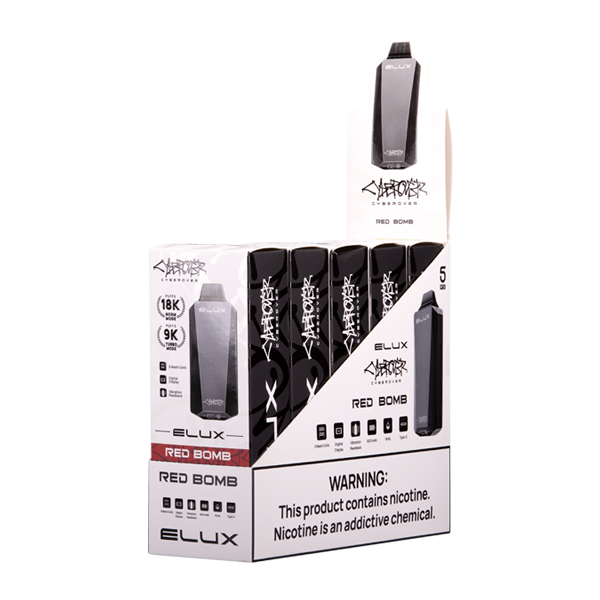Red Bomb ELUX Cyberover Vape 5-Pack for Wholesale