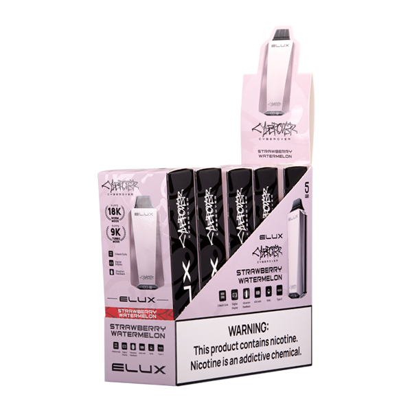 Strawberry Watermelon ELUX Cyberbover Vape 5-Pack for Wholesale