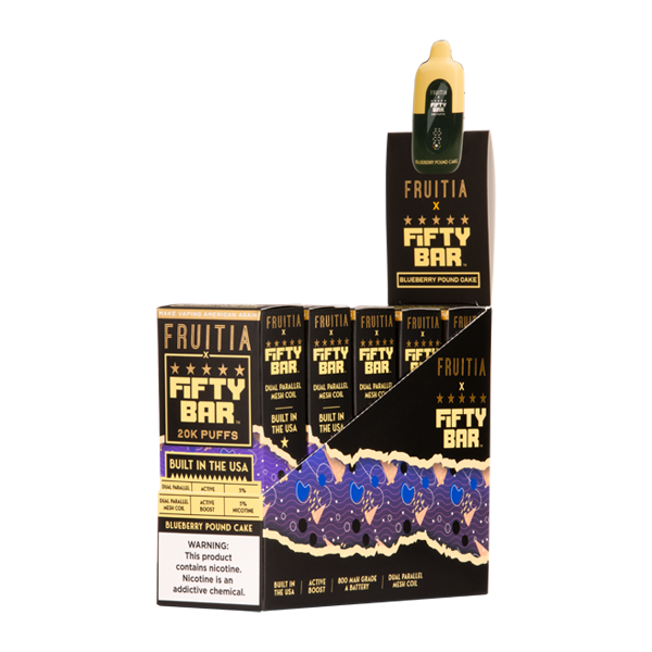 5 Pack of Blueberry Pound Cake FRUITIA X Fifty Bar 20k for Wholesale