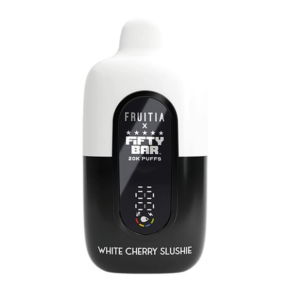 White Cherry Slushie FRUITIA X Fifty Bar 20K White Cherry Slushie FRUITIA X Fifty Bar 20K