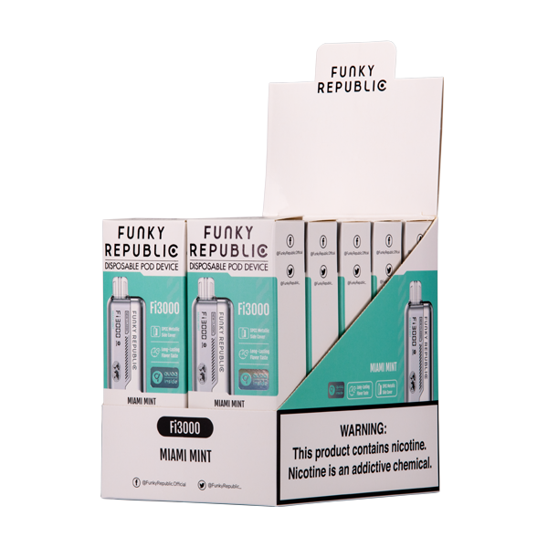 Miami Mint Funky Republic Fi3000 Disposable Vape 10-Pack for Wholesale
