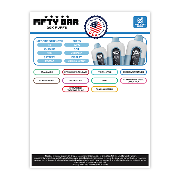 FIFTY BAR 20K Nixodine Lamination