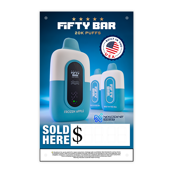 FIFTY BAR 20K Nixodine Vinyl Banner