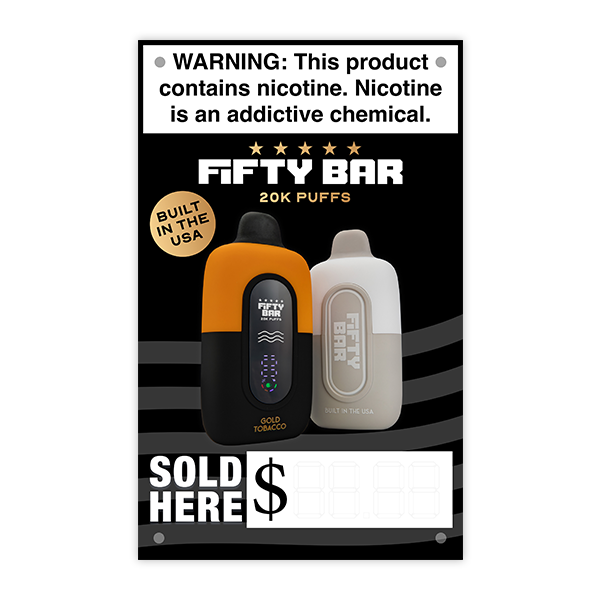 Fifty Bar 20K Vinyl Banner