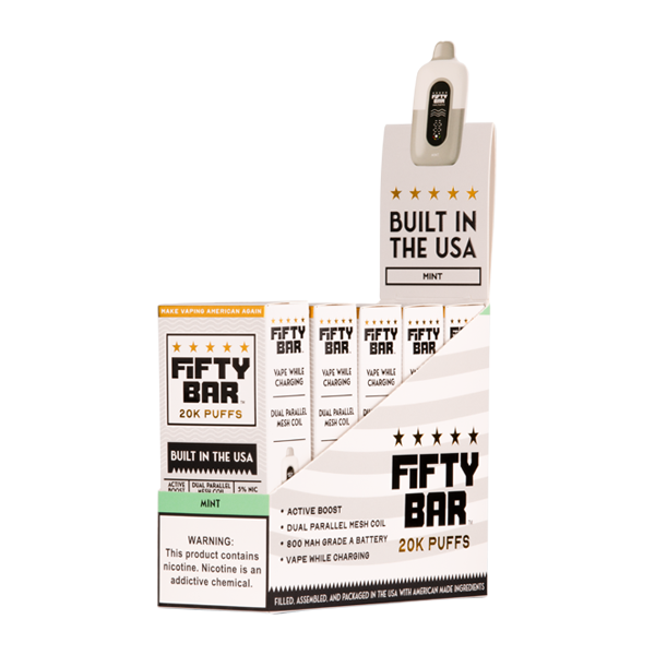 5 Pack of Mint Fifty Bar 20K Vape for Wholesale