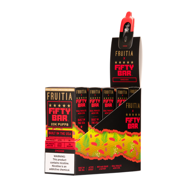 5 Pack of Swedish Fish FRUITIA X Fifty Bar 20K for Wholesale