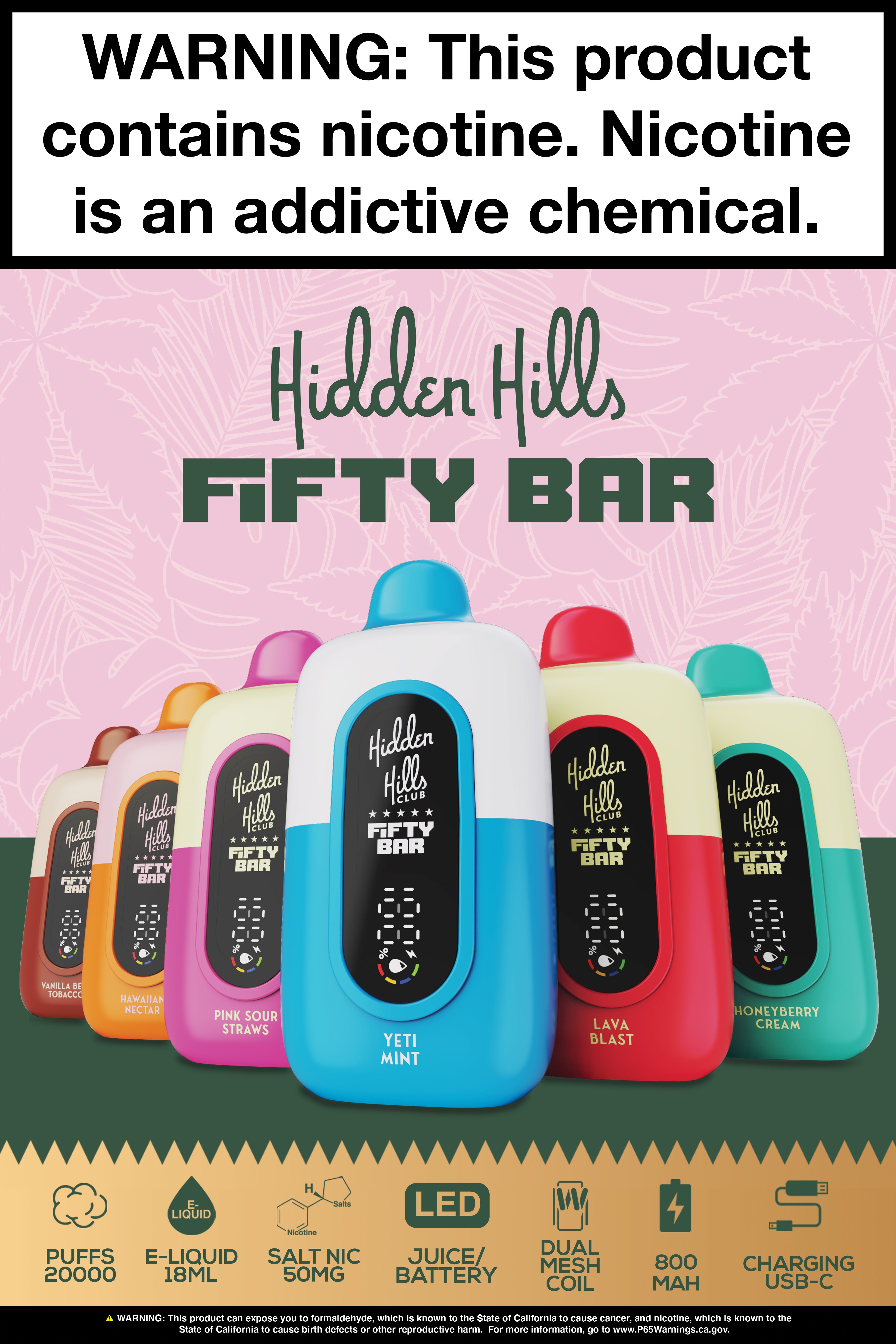 Hidden Hills X Fifty Bar 20K - Poster