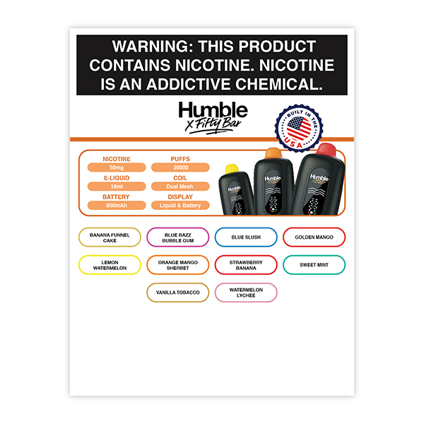 HUMBLE X Fifty Bar 20K Lamination