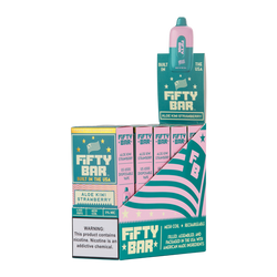 Aloe Kiwi Strawberry Fifty Bar Vape 5-Pack for Wholesale