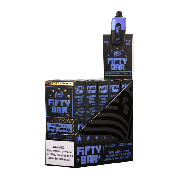 Blueberry Super Strudel Fifty Bars 5-Pack for Wholesale