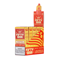 Cinnamon Funnel Cake Fifty Bar Vape 5-Pack for Wholesale