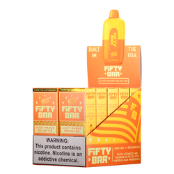 Juicy Mango Melon Ice Fifty Bar Vape 10-Pack for Wholesale