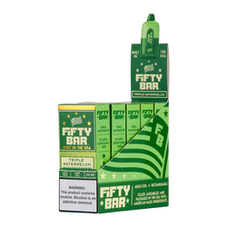 Triple Watermelon Fifty Bar Wholesale Vapes 5-Pack