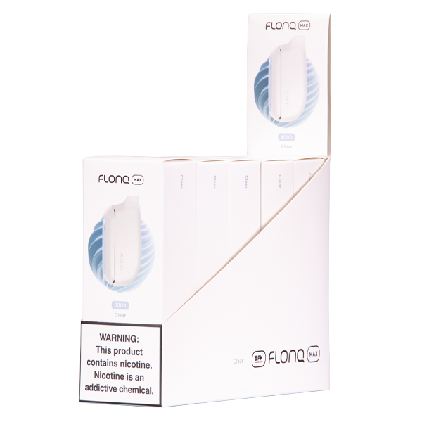 Clear Flonq Max Vape 5-Pack for Wholesale
