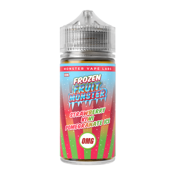 Strawberry Kiwi Pomegranate Ice MONSTER LABS Frozen Fruit Monster ZERO Nicotine 100ml for Wholesale
