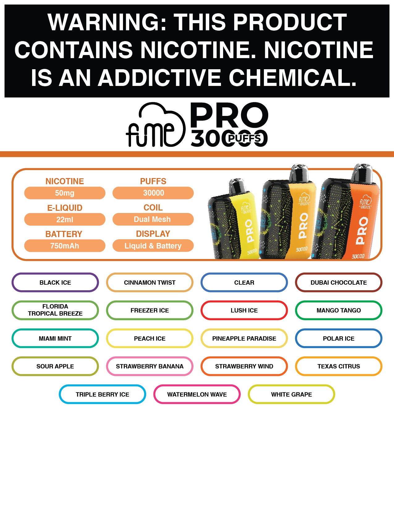 FUME PRO 30K Lamination