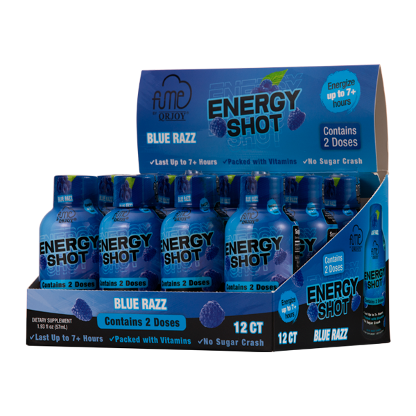 Blue Razz FUME Energy Shots 2oz Display
