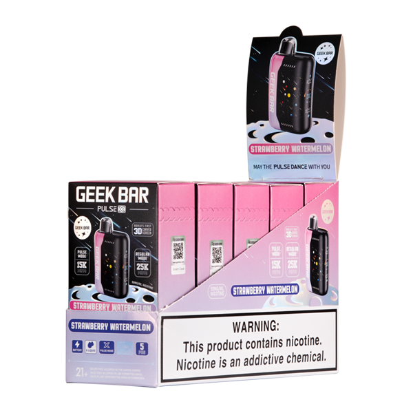 Strawberry Watermelon Geek Bar Pulse X 25K (Meteor Edition)