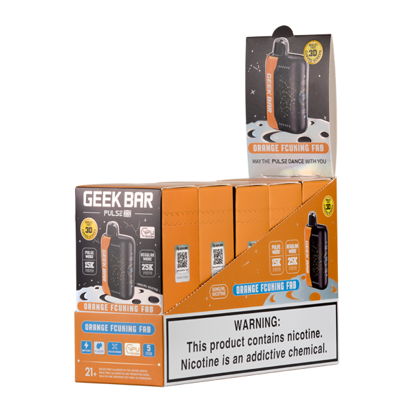 Orange Fcucking Fab Geek Bar Pulse X 25k 5-Pack for Wholesale