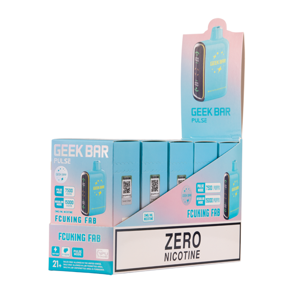 5 Pack of Fcuking FAB Geek Bar Pulse ZERO Nicotine for Wholesale