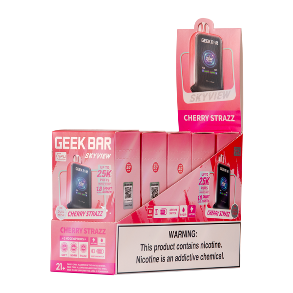 Cherry Strazz Geek Bar SkyView 25k Wholesale 5 pack