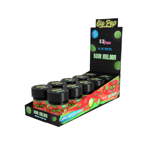 Sour Melons Blue Delta Glo Pop Gummies MiPod Wholesale