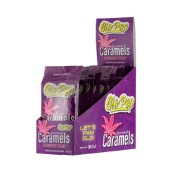 Strawberry Cream Glo Pop Caramels for Wholesale