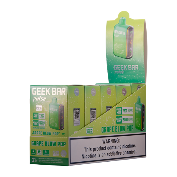 Grape Blow Pop Geek Bar Pulse Vape 5-Pack