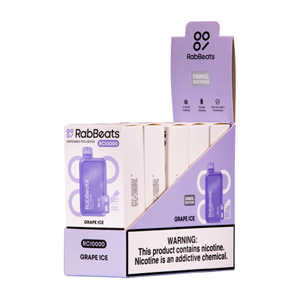 Grape Ice Rabbeats RC10000 Vape 5-Pack for Wholesale