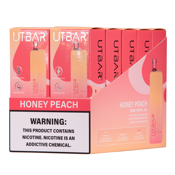 Honey Peach UT Bar Vape 10-Pack for Wholesale