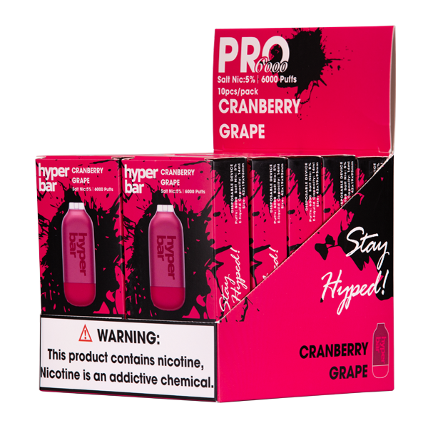 Cranberry Grape Hyper Bar Wholesale Vape 10-Pack