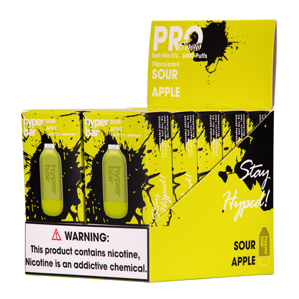 Sour Apple Hyper Bar Wholesale Vape 10-Pack