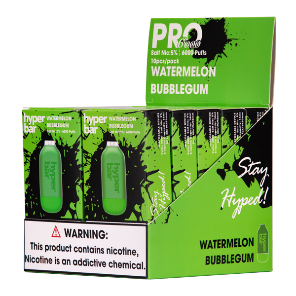 Watermelon Bubblegum Hyper Bar Wholesale Vape 10-Pack