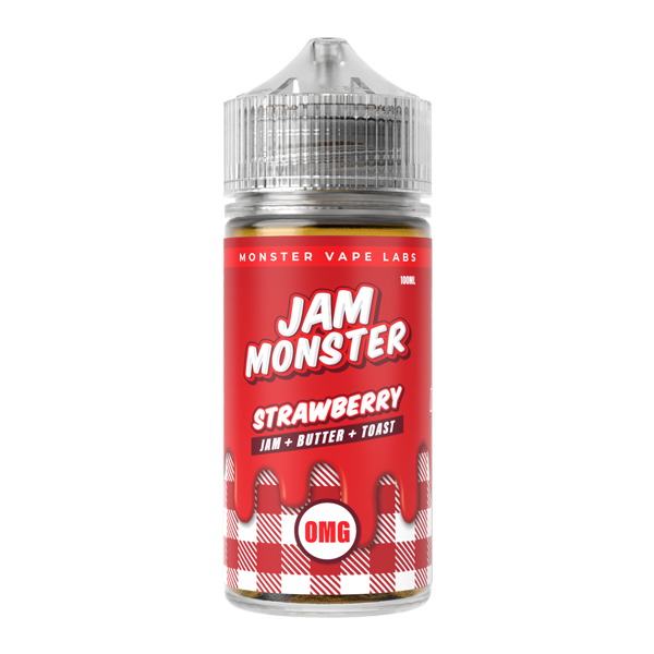 Strawberry MONSTER LABS Jam Monster ZERO Nicotine 100ml for Wholesale