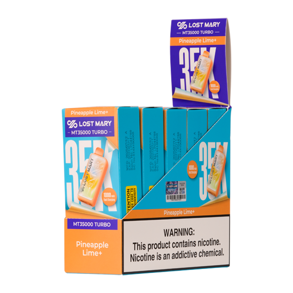 5 pack of Pineapple Lime+ LOST MARY MT35000 TURBO for Wholesale