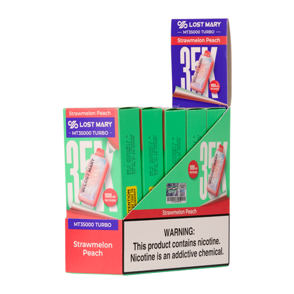 5 pack of Strawmelon Peach LOST MARY MT35000 TURBO for Wholesale