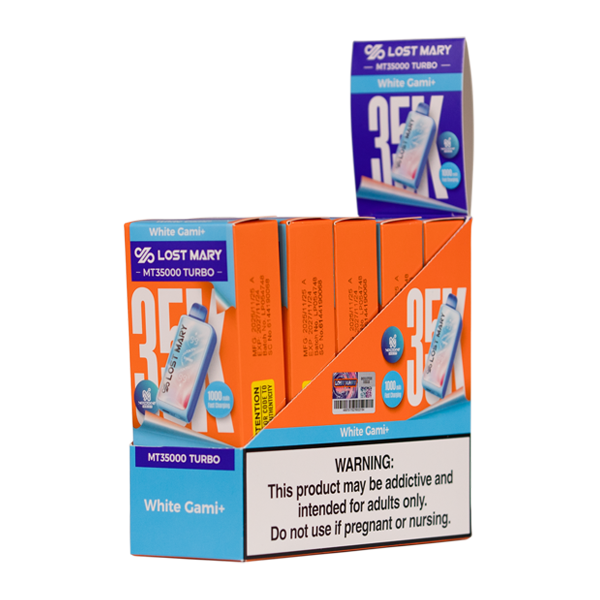 White Gami+ LOST MARY MT35K TURBO Nixodine Disposables for Wholesale