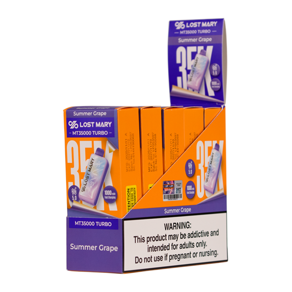 Summer Grape LOST MARY MT35K TURBO Nixodine Disposables for Wholesale