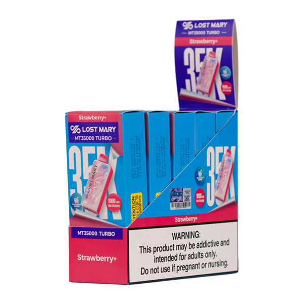 Strawberry+ LOST MARY MT35K TURBO Nixodine Disposables for Wholesale