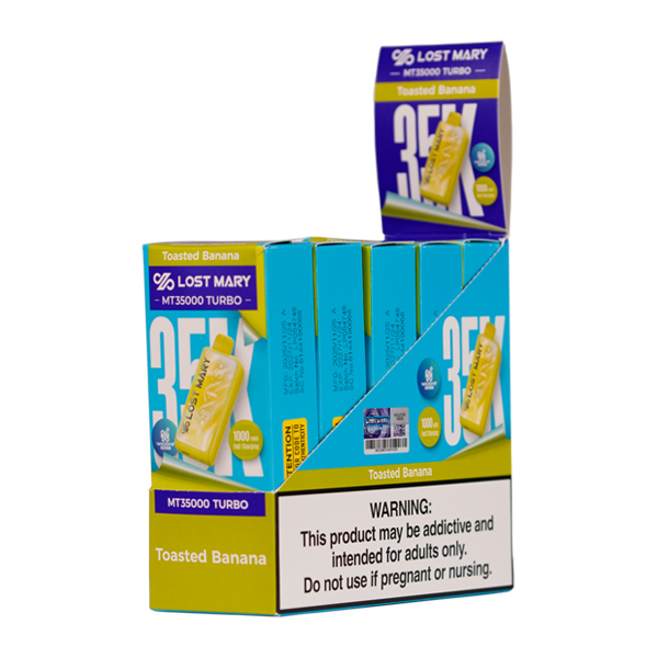 Toasted Banana LOST MARY MT35K TURBO Nixodine Disposables for Wholesale