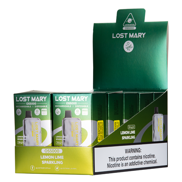 Lemon Lime Sparkling Lost Mary OS5000 Luster Wholesale 10-Pack