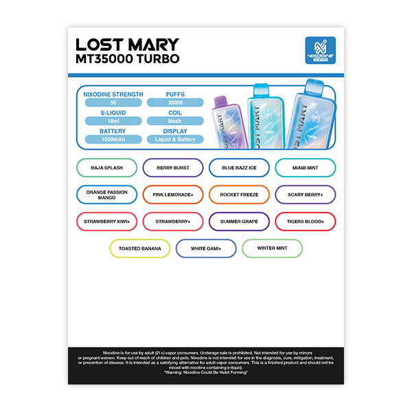 Lost Mary MT35K Turbo (Nixodine)