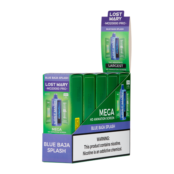 Blue Baja Splash Lost Mary MO20000 PRO Vape 5-Pack for Wholesale