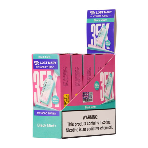 5 pack of Black Mint+ LOST MARY MT35000 TURBO for Wholesale