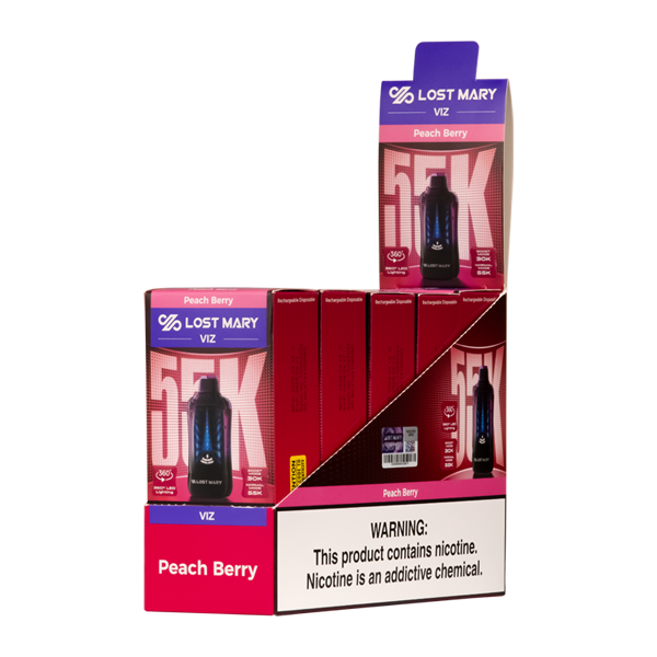 Peach Berry LOST MARY VIZ 55K Disposables for Wholesale
