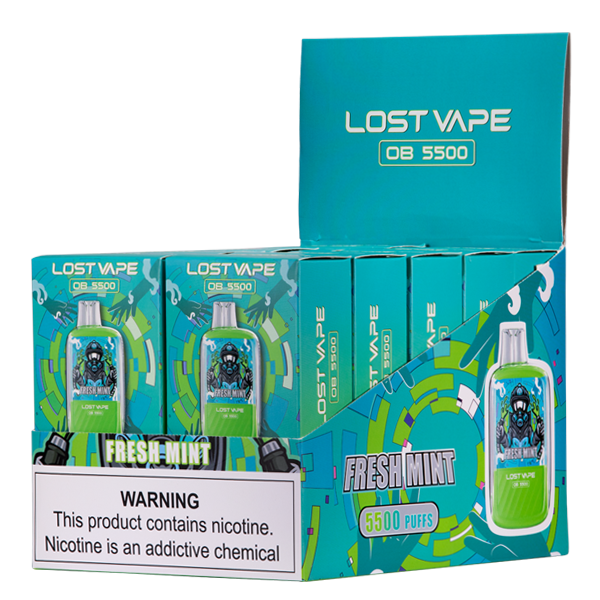 Fresh Mint - Lost Vape OB5500 10-Pack for Wholesale