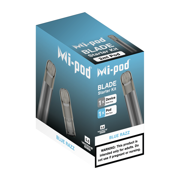 Blue Razz MI-POD Blade Starter Kit- Packaging for Wholesale